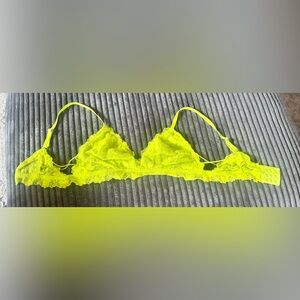 Neon Green Lace Bralette - Women's Intimates